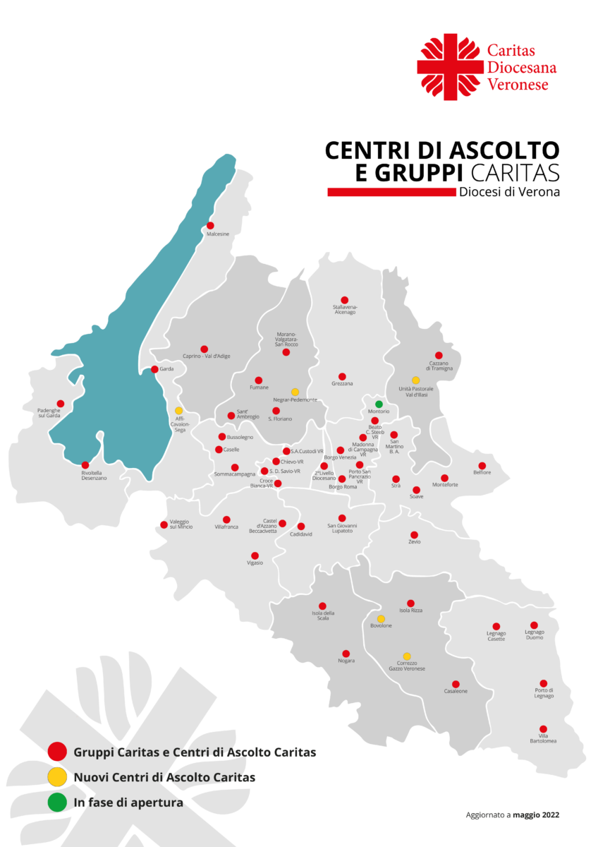 Mappa Centri di Ascolto Caritas