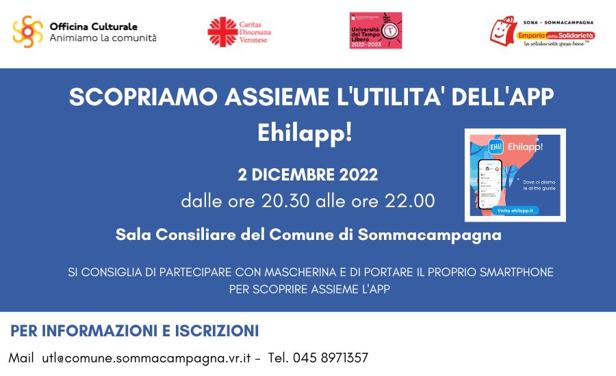 Officina culturale Sona Sommacampagna - Laboratorio app Ehilapp!