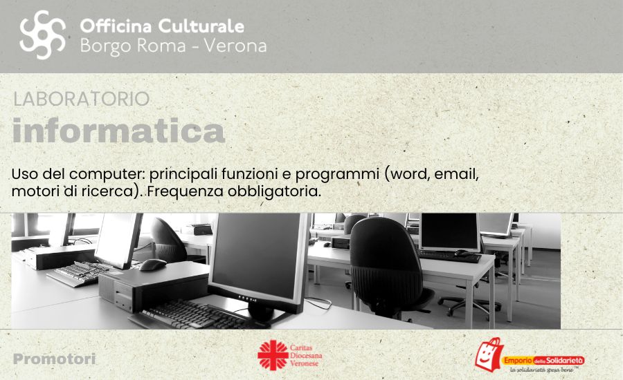 Officina culturale Borgo Roma - laboratorio informatica