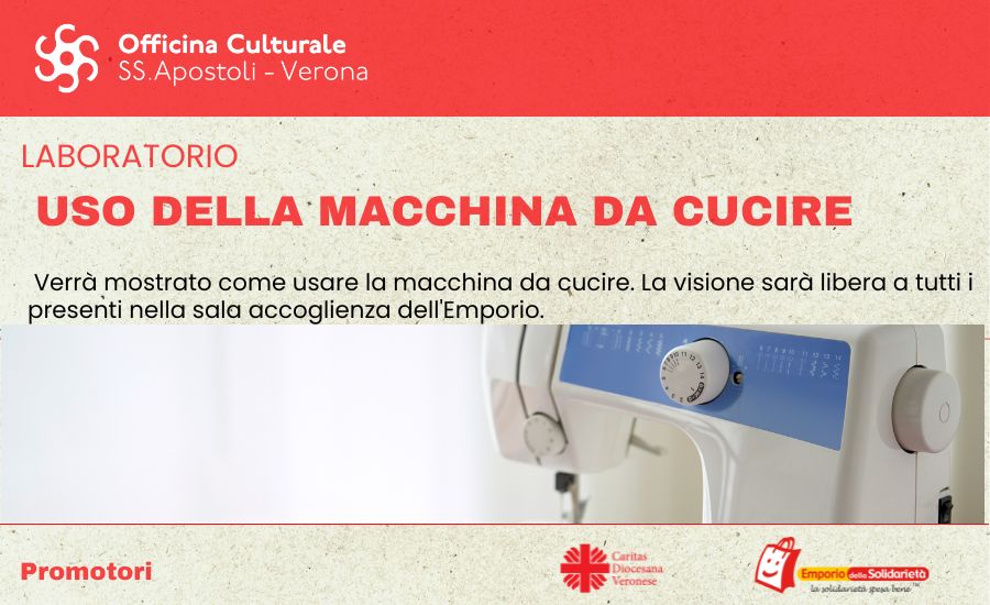 Officina culturale S Apostoli - laboratorio utilizzo macchina da cucire