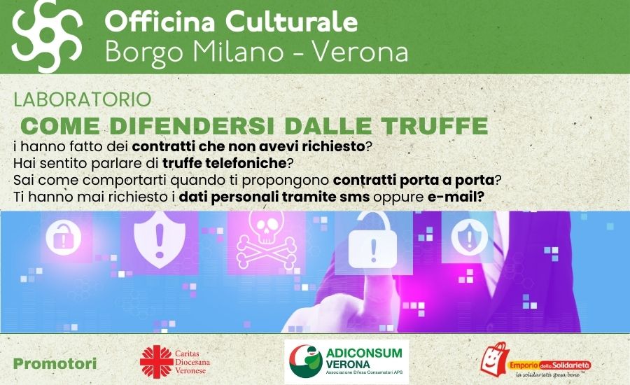 Officina culturale Borgo Milano - laboratorio antitruffa