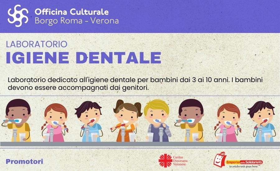 Officina culturale Borgo Milano - laboratorio igiene dentale bambini