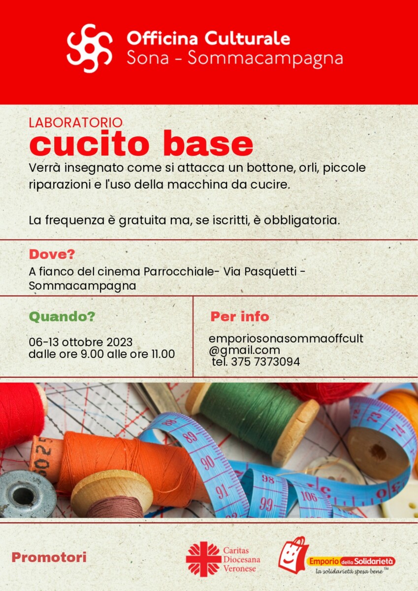 Officina culturale Sona- Sommacampagna - lab cucito