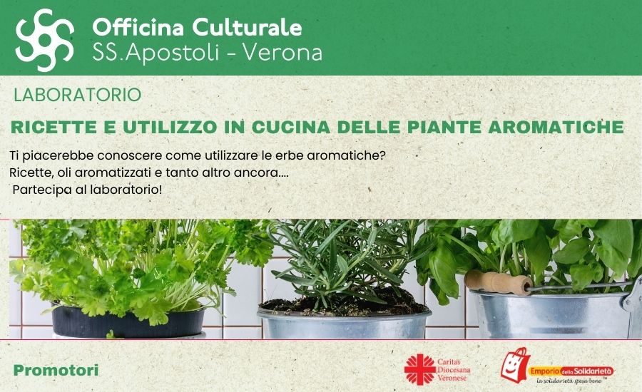 Officina culturale SS. Apostoli - laboratorio erbe aromatiche in cucina